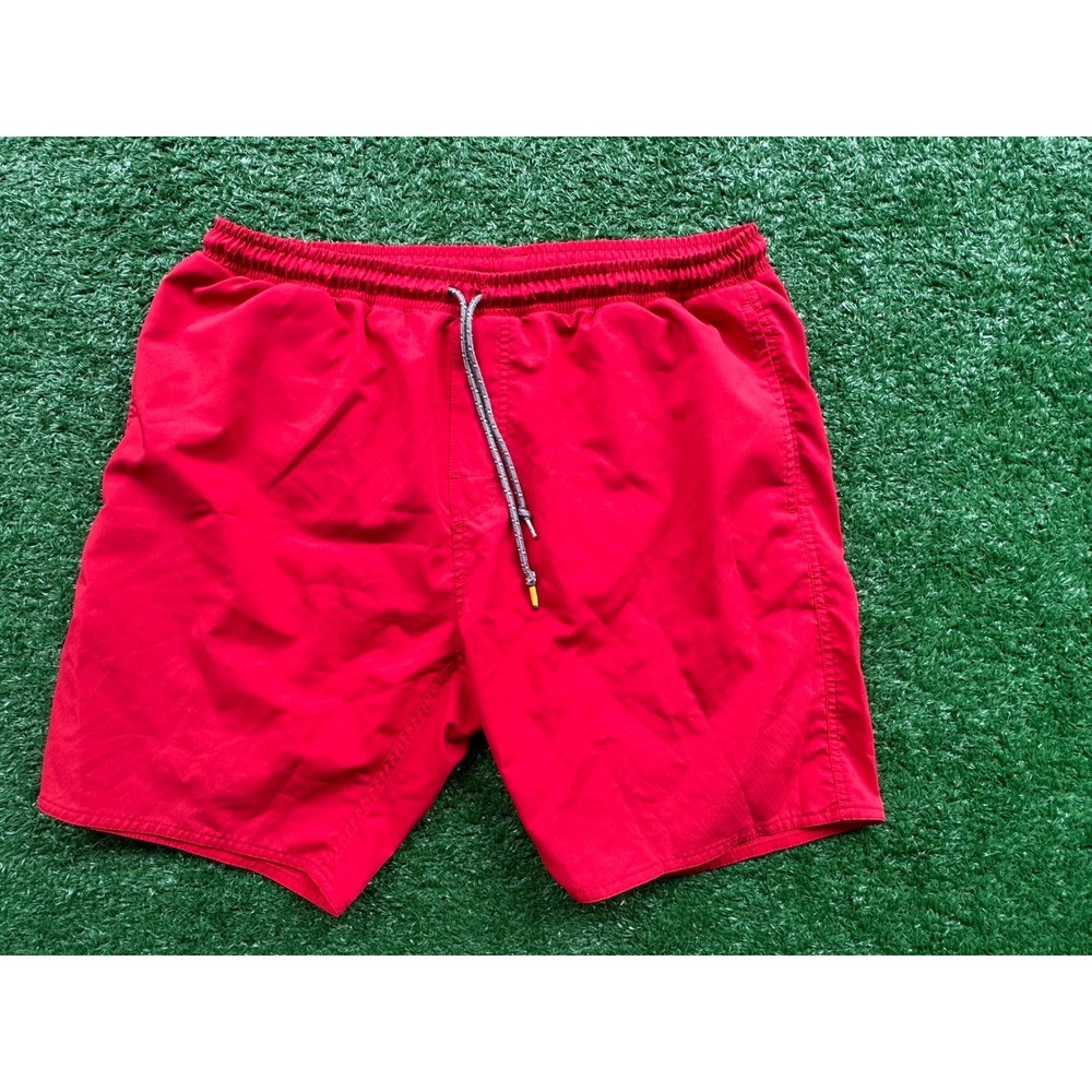 Flint and Tinder Mens Red Swim Trunks Board Shorts Made in USA Size